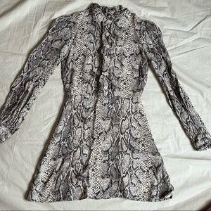 Reformation Mini Python Dress Size 0